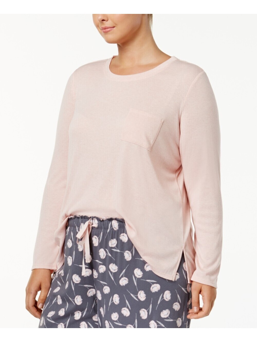 Alfani Womens Plus Size Scoop Neck Pajama Top Only,1-Piece Size 3X